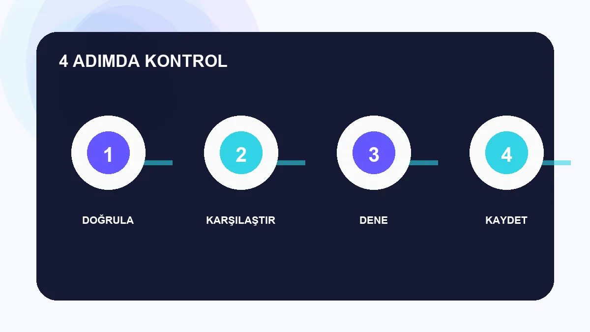 10Pay giris dört adımlı kontrol infografiği