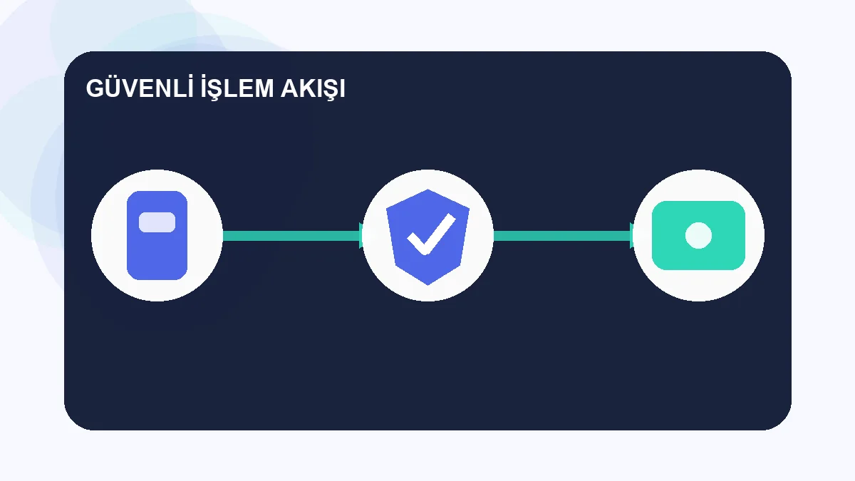 dijital wallet guvenli mi güvenli işlem akışı illüstrasyonu