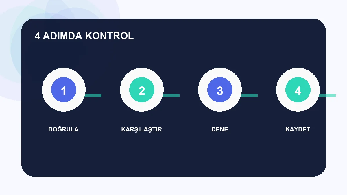 en guvenilir dijital cuzdan dört adımlı kontrol infografiği